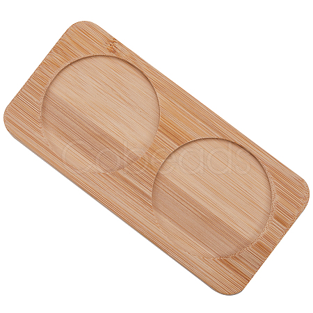 2 Round Slots Bamboo Serving Tray ODIS-WH0329-38B-1