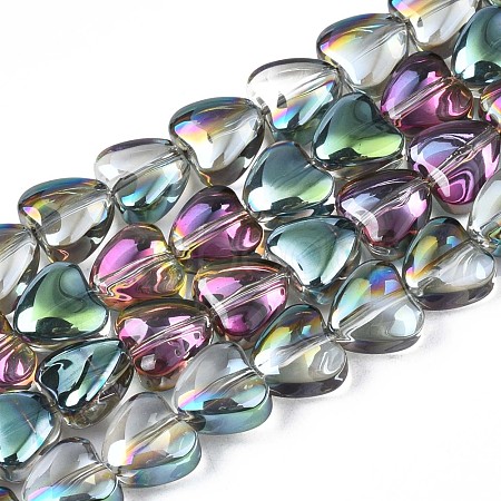 Electroplate Glass Beads Strands EGLA-S188-13-C04-1