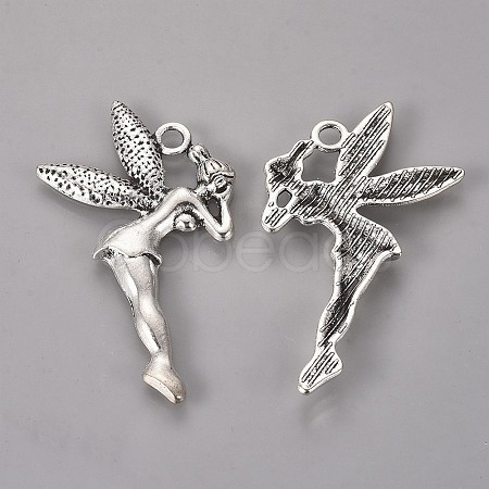 Zinc Alloy Fairy Sprite Charms PALLOY-QA1977-AS-FF-1