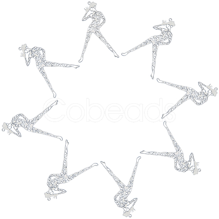 201 Stainless Steel Big Filigree Pendants STAS-UN0018-75P-1