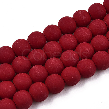 Opaque Glass Beads Strands GLAA-T032-P8mm-MD05-1