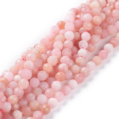 Natural Pink Opal Beads Strands G-A026-A07-4mm-1