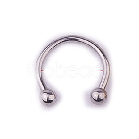 303 Stainless Steel Circular/Horseshoe Barbell Nose Rings WG86D19-02-1