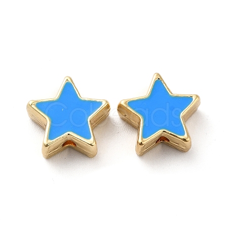 Rack Plating Alloy Enamel Beads ENAM-F146-19G-03-1
