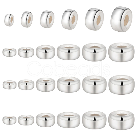 24Pcs 6 Style 925 Sterling Silver Spacer Beads STER--PH0001-25-1