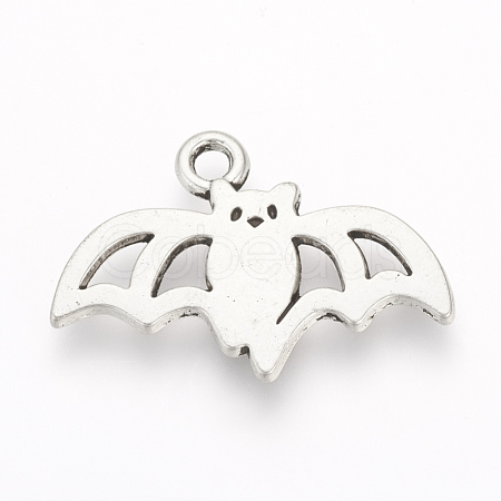 Tibetan Style Alloy Pendants X-TIBEP-Q076-025AS-RS-1