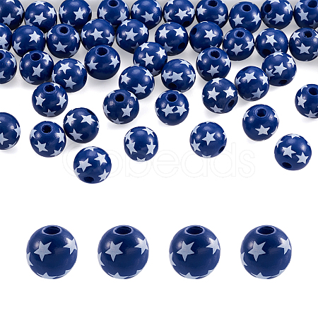 Natural Wooden Beads WOOD-TAC0010-04C-1