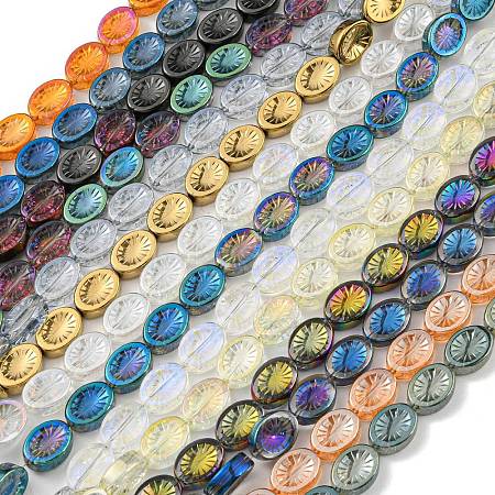 Electroplate Glass Beads Strands EGLA-G037-13A-13A-1