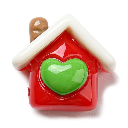 Christmas Opaque Resin Cabochons LS-RESI-K027-21E-1