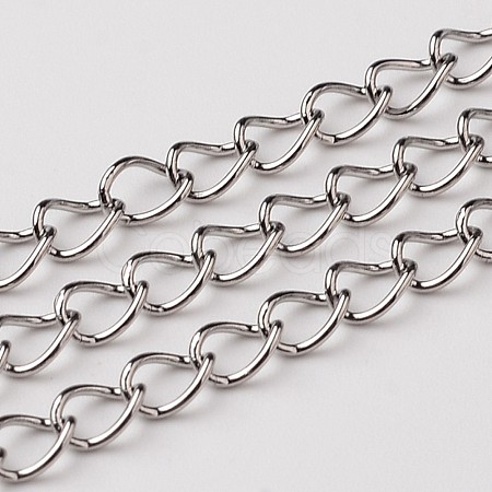 Tarnish Resistant 304 Stainless Steel Twisted Chains Y-CHS-A003K-0.6mm-1