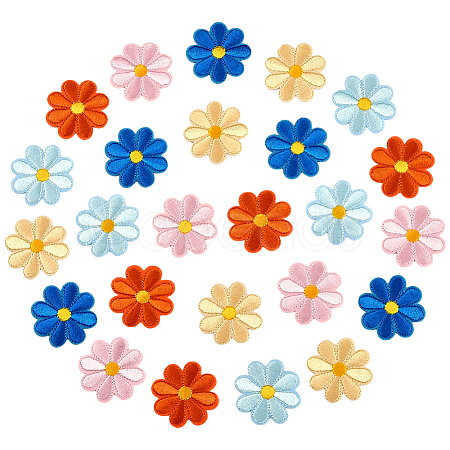 50Pcs 5 Colors Computerized Embroidery Cloth Iron on/Sew on Patches PATC-CY0001-17A-1