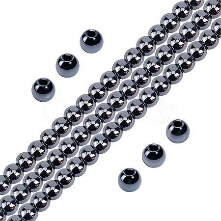 1 Strand Electroplated Synthetic Non-Magnetic Hematite Beads Strands G-PA0002-42B-1