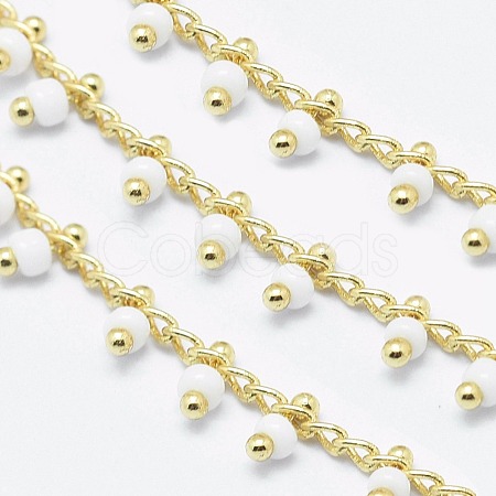 Handmade Glass Beaded Chains CHC-I026-H-03G-1