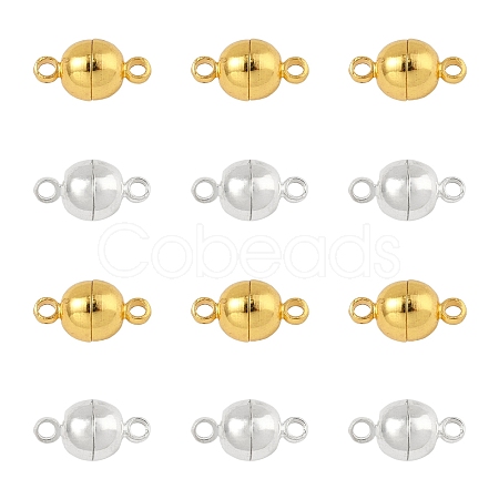12 Sets 2 Colors Brass Magnetic Clasps KK-FS0001-55A-1