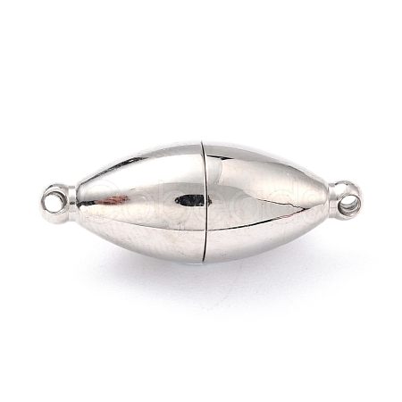 Tarnish Resistant 304 Stainless Steel Magnetic Clasps with Loops STAS-M290-06B-P-1