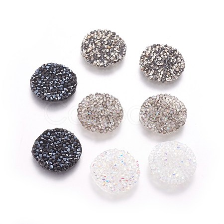 Glitter Hotfix Rhinestone GLAA-P047-D-16mm-1