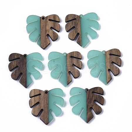 Resin & Walnut Wood Pendants RESI-S358-24I-1