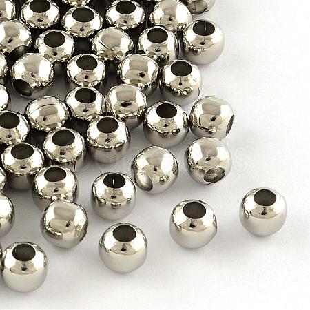 Iron Round Beads E147Y-1