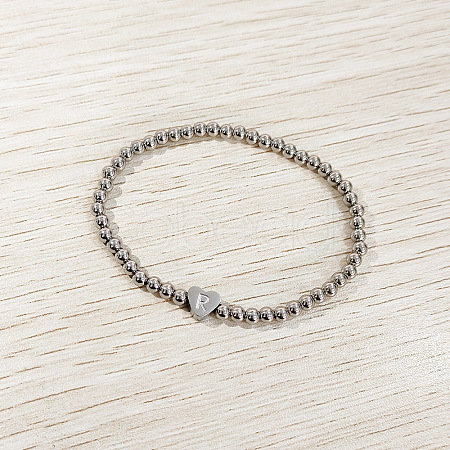 304 Stainless Steel Beads Stretch Bracelets for Women FS-WGC4F34-18-1