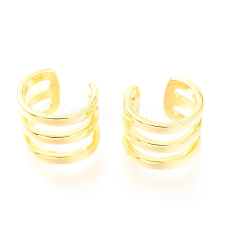 925 Sterling Silver Cuff Earrings EJEW-H124-12G-1