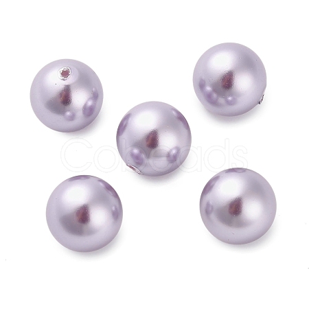Baking Paint Pearlized Glass Pearl Round Beads HY-Q001-02C-03-1