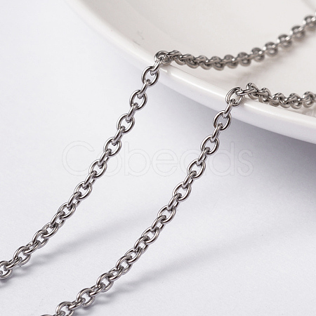 Tarnish Resistant 304 Stainless Steel Cable Chains CHS-H007-33P-1