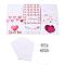 Rectangle Paper Greeting Cards, with Rectangle Envelope and Flat Round Self Adhesive Paper Stickers, Valentine's Day Wedding Birthday Invitation Card, Heart Pattern, 198x149x0.3mm