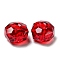 Transparent K9 Glass Beads, Faceted, Rondelle, Garnet, 6x4mm, Hole: 1.2mm