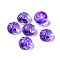 Transparent Spray Painted Glass Beads, Steamed Stuffed Bun Shape, Blue Violet, 12x8mm, Hole: 1.2mm