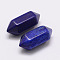 Dyed No Hole Natural Lapis Lazuli Double Terminated Points Healing Stones, Reiki Energy Balancing Meditation Therapy Wand, For Wire Wrapped Pendants Making, 20x9x9mm