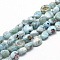 Natural Larimar Beads Strands, Grade A, Oval, 8~15x7~12x4~12mm, Hole: 1mm, about 30~45pcs/strand, 15.7 inch