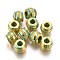 Alloy Beads, Rondelle, Lead Free & Cadmium Free, Golden & Green Patina, 9x7.3mm, Hole: 3.7mm