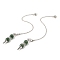 Natural Green Aventurine Pointed Dowsing Pendulums, with Rack Plating Platinum Brass Findings, Long-Lasting Plated, Lead Free & Cadmium Free, Cone, 235mm