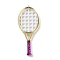 Opaque Acrylic Pendants, with Paillette, Tennis Racket, Purple, 47.5x20x4.5mm, Hole: 1.6mm