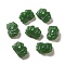 Handmade Lampwork Beads, Flower, Dark Green, 10.5x14.5x6.5mm, Hole: 1.5mm