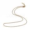 Ion Plating(IP) 304 Stainless Steel Cable Chain Necklace for Men Women NJEW-K245-014A-1