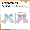 4Pcs 2 Colors Cloth Long Bowknot Hair Barrettes OHAR-LP0001-29B-2