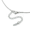 304 Stainless Steel Round Snake Chain Necklace for Men Women NJEW-YW0001-13-2