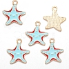Sea Animal Alloy Enamel Pendants PW-WGE87A6-13-1