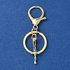 Alloy Initial Letter Charm Keychains KEYC-YW00006-20-1