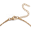 304 Stainless Steel Snake Chain Anklets AJEW-G024-07G-2
