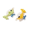 Baking Paint Glass Seed Beads and Eco-Friendly Copper Wire Pendants PALLOY-MZ01327-2