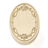 Oval Flower Frame Brass Stamp Heads AJEW-M037-07G-01-2