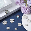 SUNNYCLUE 40Pcs 4 Size 304 Stainless Steel Brooch Cabochon Settings STAS-SC0007-63-4