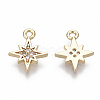 Brass Micro Pave Cubic Zirconia Charms X-KK-S348-498-NF-2