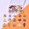 30Pcs 15 Styles Alloy Enamel Pendants ENAM-FS0001-90-9