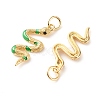 Brass Micro Pave Cubic Zirconia Pendants ZIRC-P094-13-RS-2