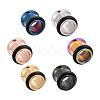 12Pcs 6 Colors 316 Surgical Stainless Steel Screw Ear Gauges Flesh Tunnels Plugs STAS-YW0001-15-5