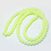 Baking Paint Imitation Jade Glass Round Bead Strands DGLA-Q021-4mm-21-3