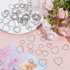 72Pcs 3 Styles 304 Stainless Steel Linking Ring STAS-ME0002-38-4